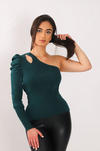 21320 Knitted one shoulder top
