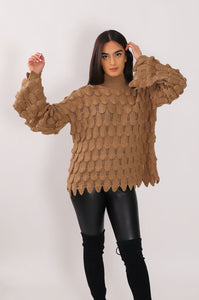 22420 fashion knitted loose sweater