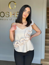 Load image into Gallery viewer, Beige ruffle top