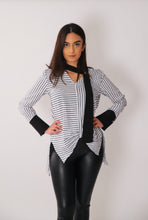 Load image into Gallery viewer, 24120 fashion asymmetrical tunic with pants