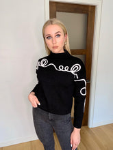 Load image into Gallery viewer, 31520 Black Sweater with White Details