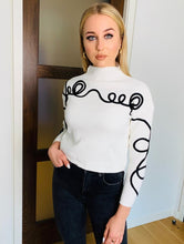 Load image into Gallery viewer, 32120 White Turtle Neck Sweater
